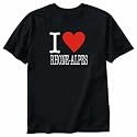 T-Shirt Black " Love Classic Rhone-Alpes " France City