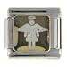 White Angel Symbol Italian Charms Bracelet Link