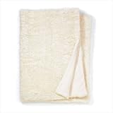 WHITE FULL SIZE FAUX-FUR BLANKET