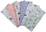 Kushies 100% Cotton pre-fold Cloth Diapers Assorted Prints 6-pack