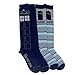 Doctor Who Knee High Tardis Socks - Shoe Size 4-10 - 2 Pairs