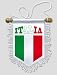 -Fanion Voiture Italie Italia - 13 x 15 cm - Blason Ecusson Football