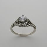 Art Deco Style Diamond Filigree Ring 0.45ct.
