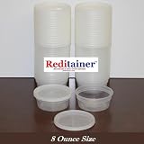 Reditainer 8 oz. Deli Food Containers w/ Lids - Pack of 40 - Food Storage