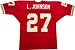 Larry Johnson Autographed Red Custom Jersey