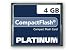 Produkt-Bild: Platinum 4 GB Typ 1 Compact Flash (CF) Speicherkarte (Original Handelsverpackung)