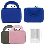 2n1 Combo - Hard Shell Carrying Case with Handle with Screen Protector Kit for Amazon Kindle Electronic Reading Device (Kindle NOT included)