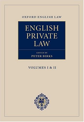 English Private Law (Oxford English law)