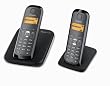 Siemens - Gigaset AS280 Duo - Téléphone sans fil DECT / GAP - Noir