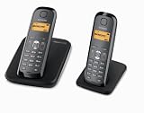 Siemens - Gigaset AS280 Duo - Téléphone sans fil DECT / GAP - Noir