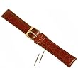 Watch Band Honey Brown Crocodile Grain Leather 18mm