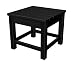 Polywood Outdoor Furniture Club 18 Inch Side Table, Black-Recycled Plastic Materials