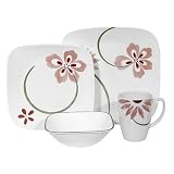 Square Pretty Pink 16 Piece Dinnerware Set Square Pretty Pink 16 Piece Dinnerware Set
