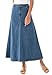 Jessica London Women's Plus Size Denim Maxi Skirt