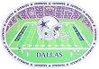 Dallas Cowboys Set of 4 Placemats - Football Sports Merchandise