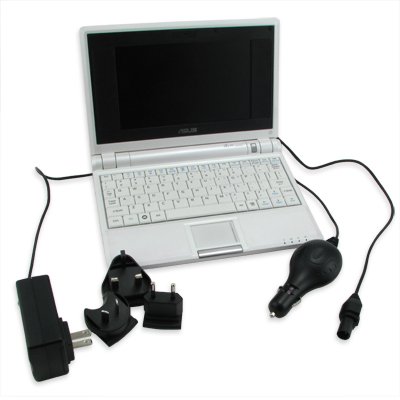 The Continental International AC Charger + Car Charger + Airplane Adapter for ASUS Eee PC Series