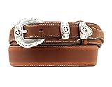 UPC 701340376878 product image for M & F Western Men's Leather Overlay Ranger Belt Brown 46 | upcitemdb.com