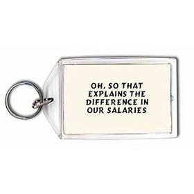 Oh, So That Explains The Difference In Our Salaries Keychain