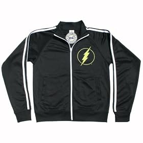 DC COMICS FLASH LOGO 2-SIDED TRACK JACKET