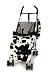 Stay-put buggy blanket - Reversible black cow faux fur / black