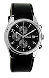 Dolce & Gabbana - 3719770097 - Montre Homme - Quartz Analogique - Chronographe - Bracelet en Cuir Noir