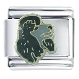 Animal Black Poodle Italian Charms Bracelet Link