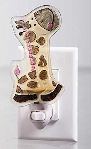Giraffe Hand Painted Glass Night Light