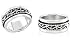 Jewelry : Oxidized Celtic Spinner Ring Band Sterling Silver