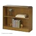 Safco WorkSpace Reinforced Two Shelf Radius-Edge Bookcase in Medium Oak