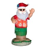 6' H Animated Airblown Santa Dancing Hula Chrismtas Inflatable - Garden outdoor decoration
