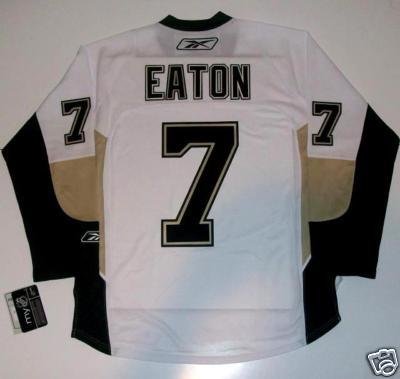Mark Eaton Pittsburgh Penguins 09 Cup Jersey Real Rbk - Large