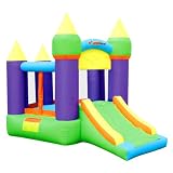 Bounceland Magic Castle Bounce House Inflatable Bouncer - Green/ Purple/ Yellow (12.6 ft)