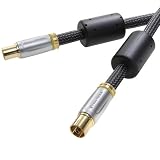 Prowire High-End TV/Radio Antennenkabel (Koax-Stecker - Koax-Kupplung, Schirmungsma&szlig; 120 dB) 1,5 m