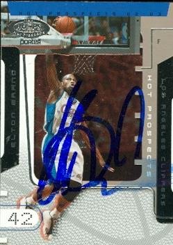 Elton Brand autographed Basketball Card (Los Angeles Clippers) 2002 Hoops #48