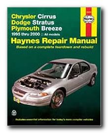 Haynes Repair Manual Chrysler Cirrus Dodge Stratus and Plymouth Breeze 95 - 00