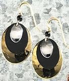  : Silver Forest Teardrop Earrings GOLDTONE
