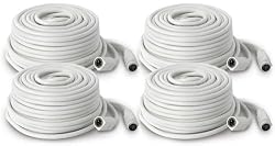 4 Pack of 60' Security Camera Extension Wire 4 PIN DIN Female to Male Video/Power Cable (CVW62)