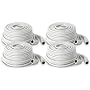 4 Pack of 60' Security Camera Extension Wire 4 PIN DIN Female to Male Video/Power Cable (CVW62)