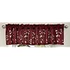 Lush Decor 18-Inch by 84-Inch Cocoa Flower Valance, Red