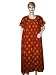 Womens Caftan Resort Wear Flame Orange Cotton Kaftan
