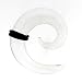 Clear Glass Spiral Plug - 0g - Sold as a Pair