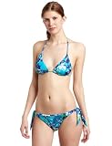 Diesel Women's See Cloud Bikini, Blue Floral Pattern, Medium