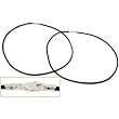 Leather Cord Necklaces Black 16" 2Pcs