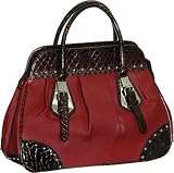 Large Croc Trim ''Schuler'' Tote - Red