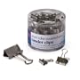 Officemate Silver Binder Clips, Assorted Sizes, 30/Tub (31021)