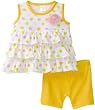 Cutie Pie Baby-girls Infant 2 Piece Ruffle Shirt and Dot Short Set