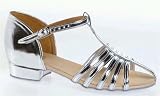 117L Tatiana Girls' Sandal with a 3/4 Low Heel in Silver Co-ag (sizes Girls' 7-13 and Women's 1)