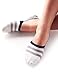 Vero Monte 4 Pairs Womens Cotton No Show Athletic Liner Socks - Non-Slip Grips