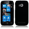 NOKIA LUMIA 710 GUMMIERTES HARDSKIN H�LLE IN SCHWARZ, QUBITS RETAIL VERPACKUNG