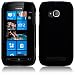 NOKIA LUMIA 710 SOLID BLACK RUBBERISED ONE-PIECE SNAP CASE, IN QUBITS RETAIL PACKAGING